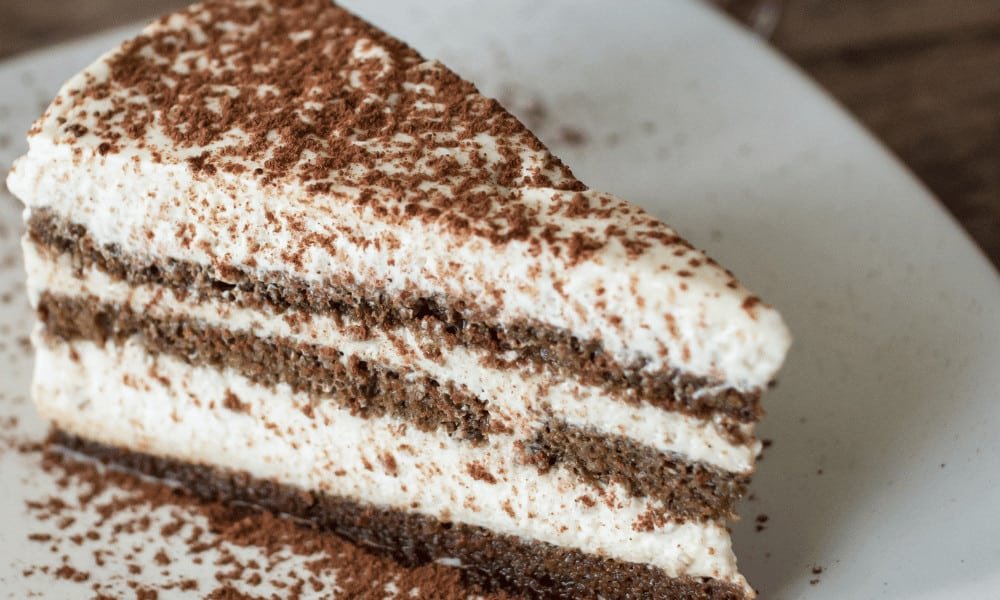 Wedge of Tiramisu Cake