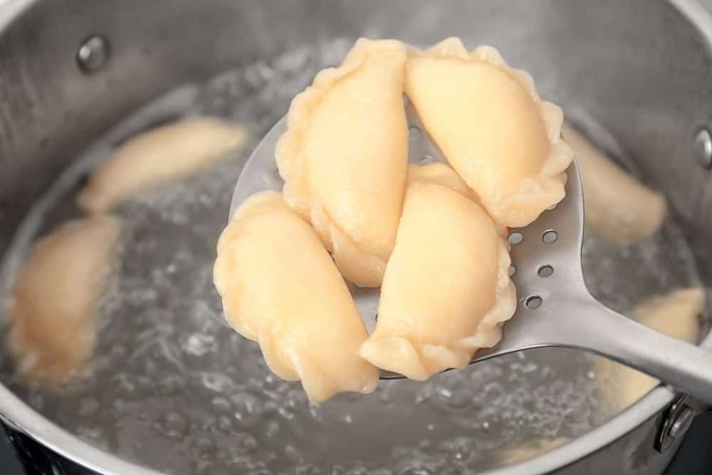 Blanching Pierogi for Freezing