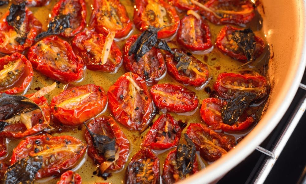 Tomato Confit on a Tray