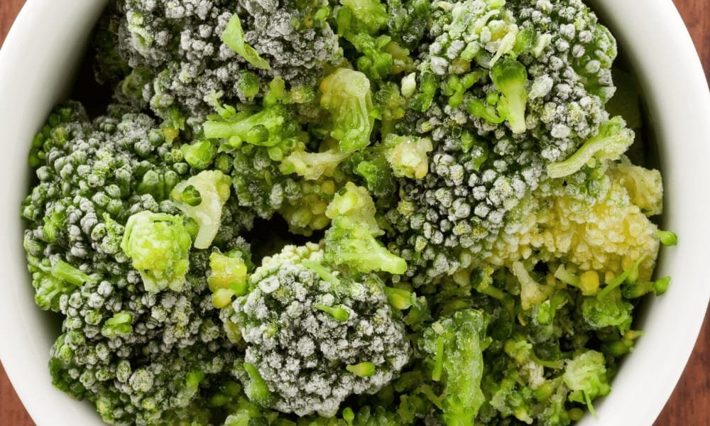 Frozen Broccoli in a Bowl