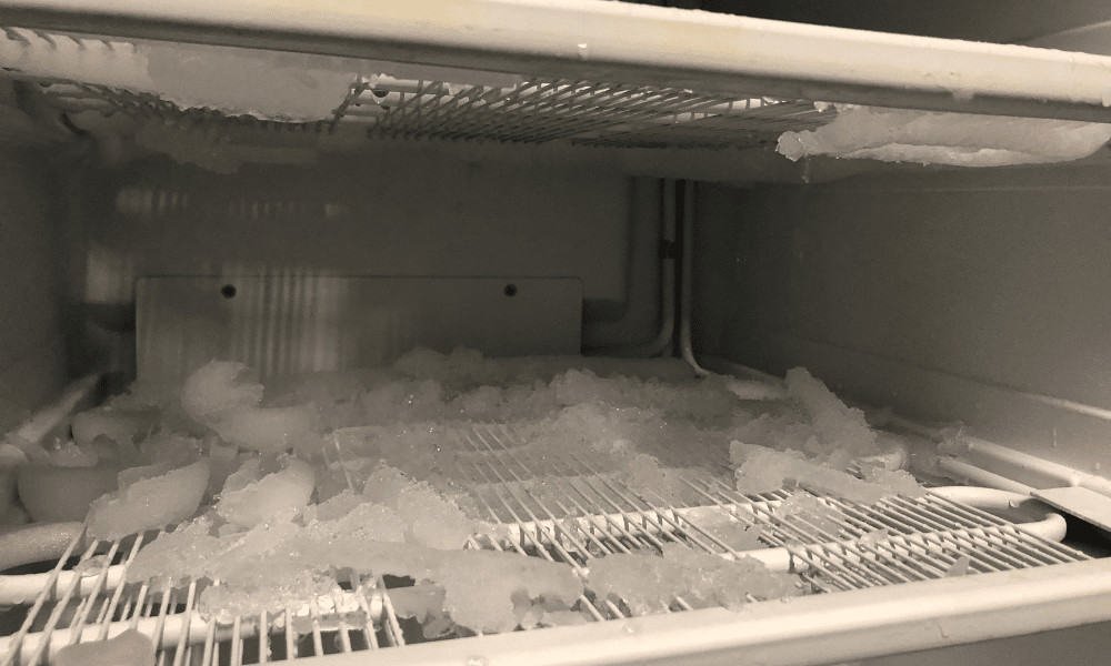 Ice Build Up in a Freezer Shelf