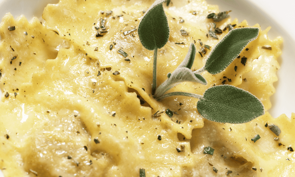 Sage Butter with Ravioli