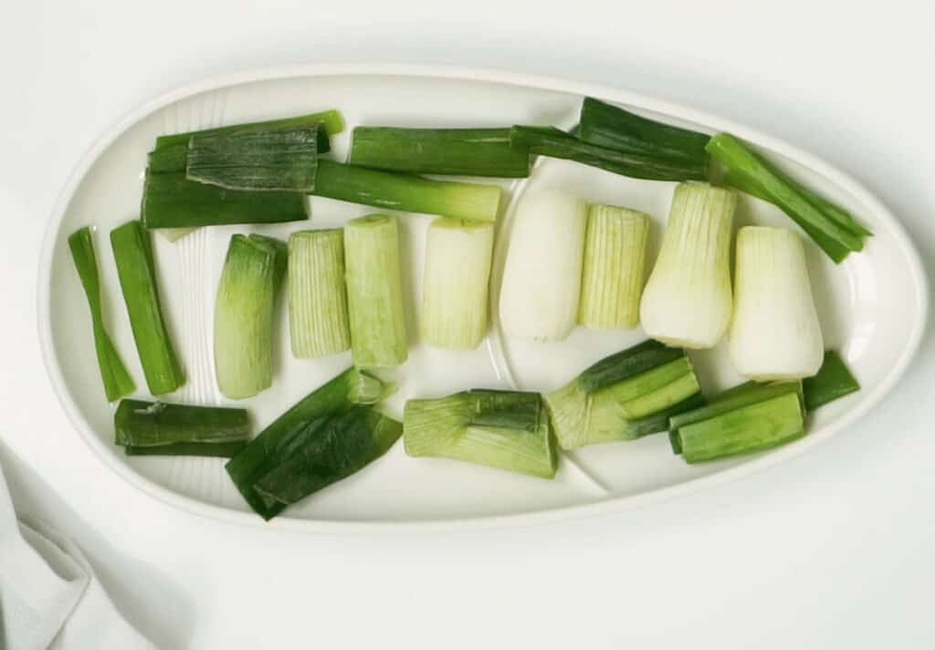 Flash Freeze Leeks in Portions