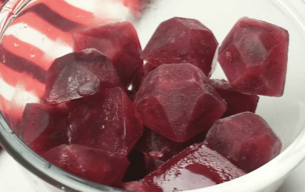 Frozen Cubes of Red Wine