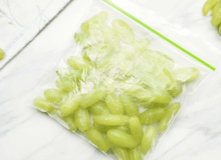 Pop Grapes Into the Freezer in Bags