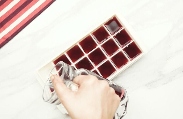 Red Wine in an Ice Cube Tray