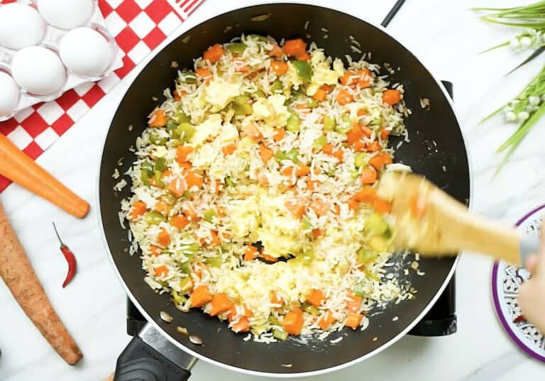 Combine to Create Vegetable Fried Rice