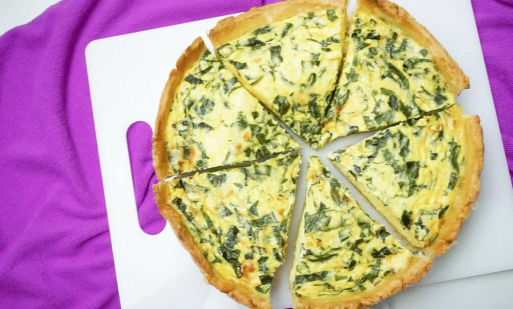 Sliced Quiche for the Freezer