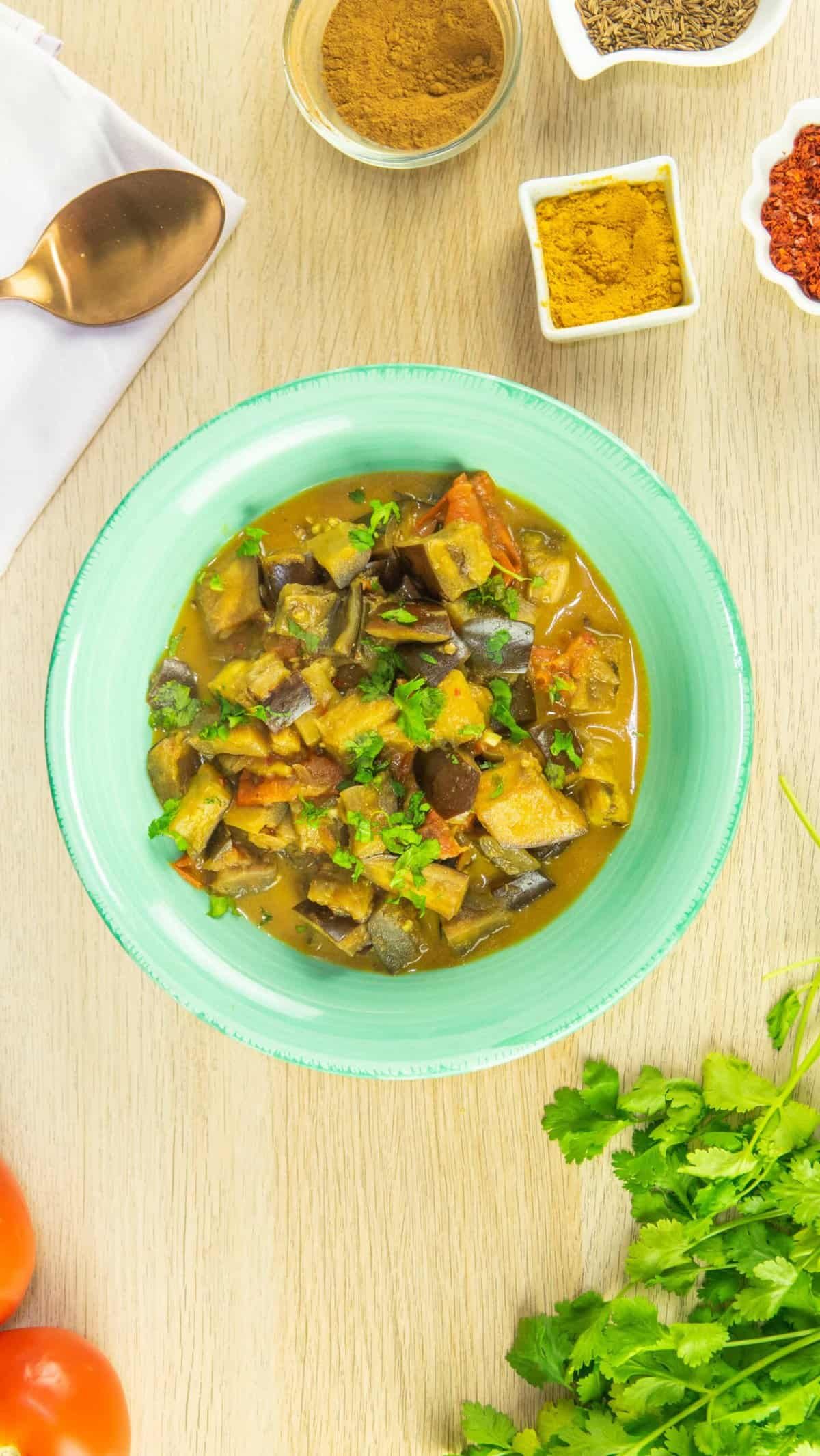 Aubergine and Tomato Curry