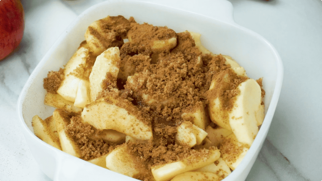 Combine Apples Cinnamon and Sugar