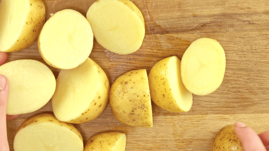 Cut Potatoes for Roasting