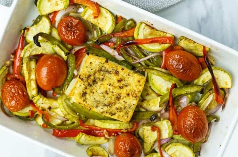 Easy Roasted Feta Veggies Recipe