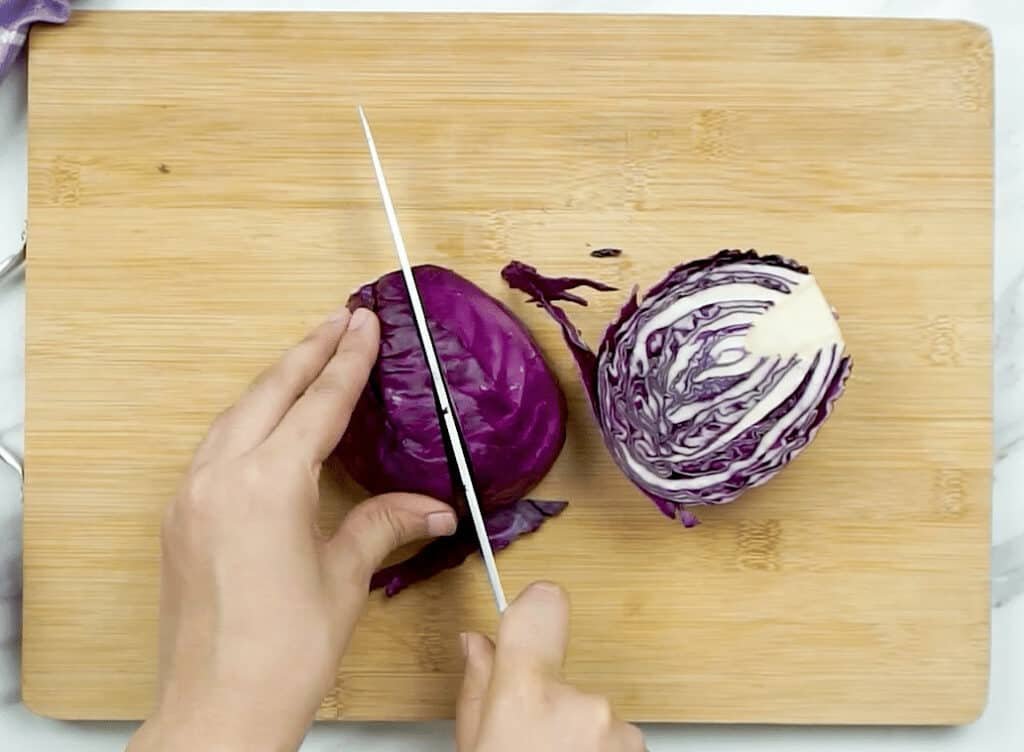 Prepare Red Cabbage for Braising