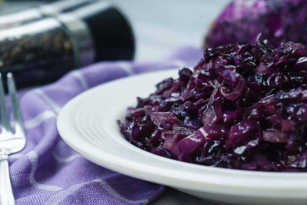 Serve Red Cabbage Braised on a Bowl