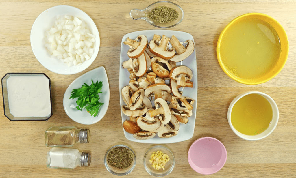 Vegan Mushroom Soup Ingredients