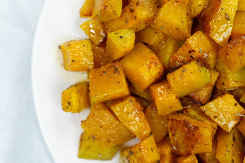 Easy Roasted Butternut Squash Plate Drizzle