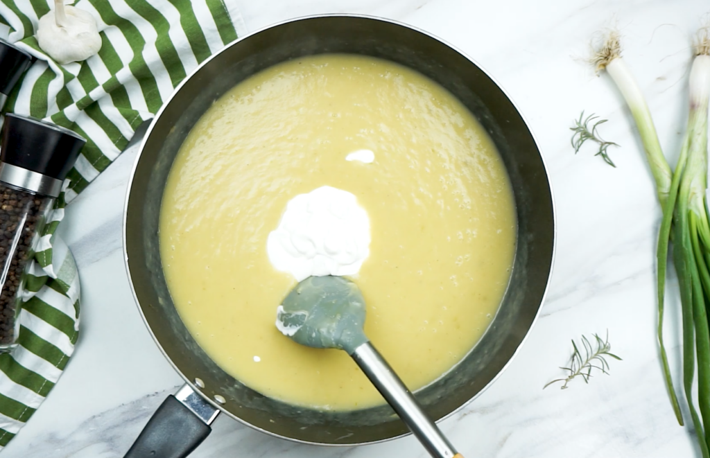 Potato Leek Soup add cream