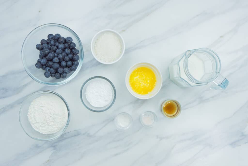 Blueberry Cobbler ingredients