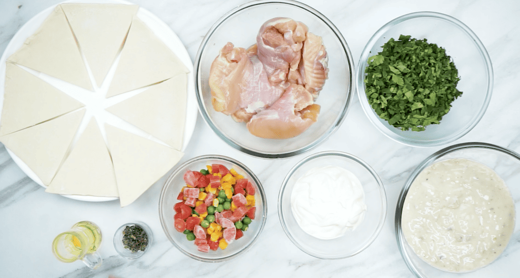 Chicken Pot Pie ingredients