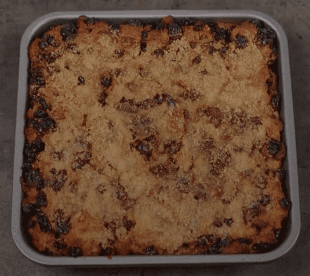 Bread Pudding in tin